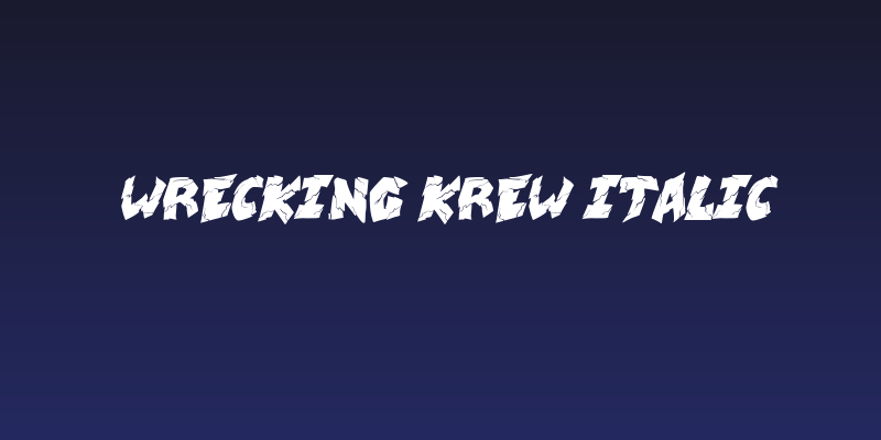 wrecking krew Italic Social Header