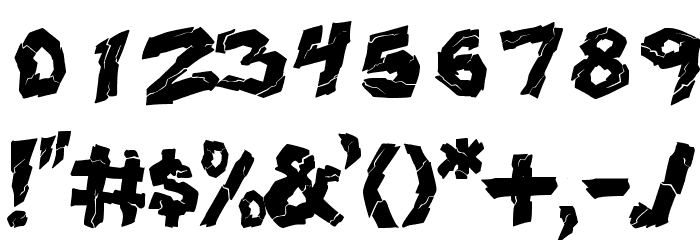 wrecking krew Font OTHER CHARS