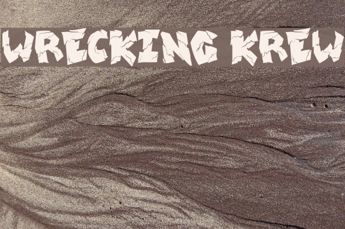 wrecking krew Font examples