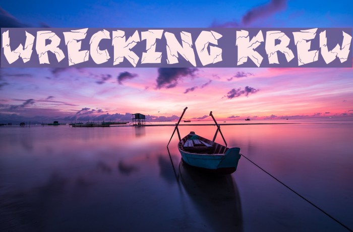 wrecking krew Font examples