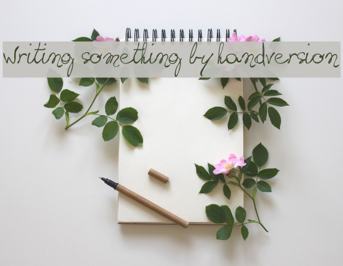 writing something by hand_FREE-version Font examples