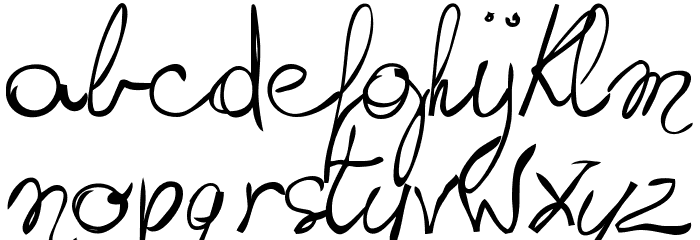 writing something by hand_FREE-version Font LOWERCASE