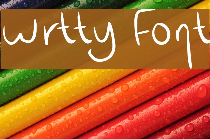 wrtty Font examples