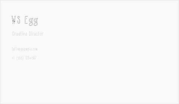 WS Egg Business Card