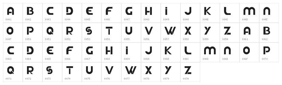 WS Elef Character Map
