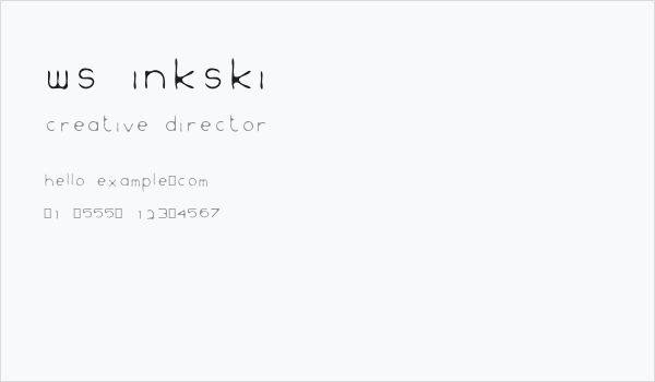 WS Inkski Business Card