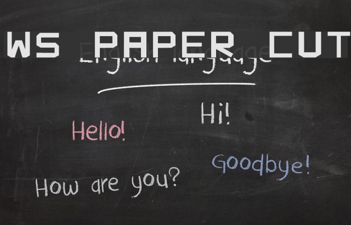 WS Paper Cut Font examples