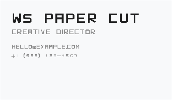 WS Paper Cut Business Card