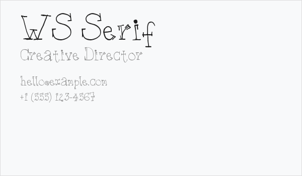 WS Serif Business Card