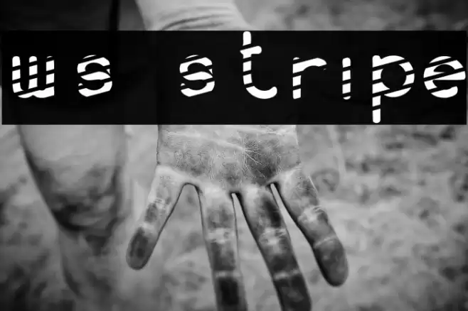 WS Stripe Font examples