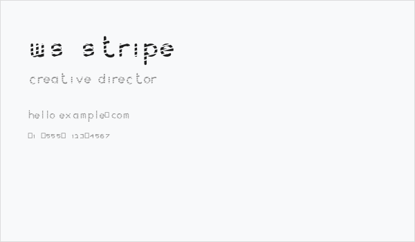 WS Stripe Business Card