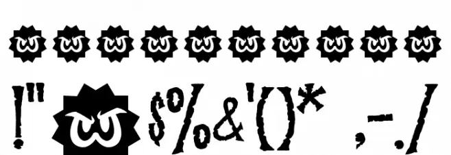 WTF Ghosrain Regular Font OTHER CHARS