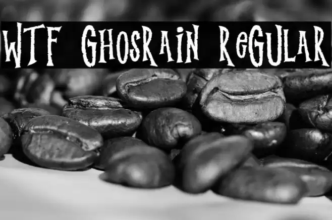 WTF Ghosrain Regular Font examples