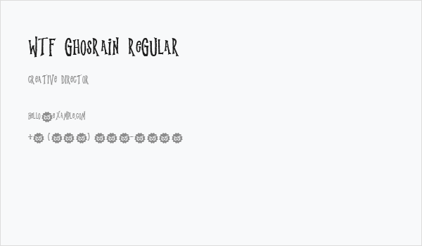 WTF Ghosrain Regular Business Card