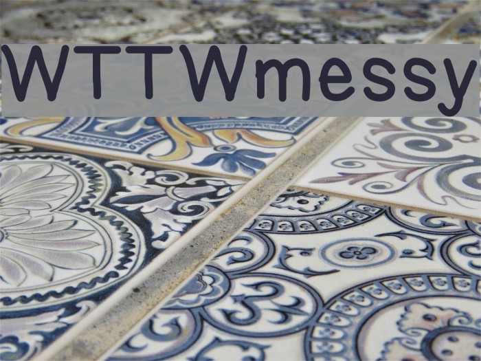 WTTWmessy Font examples