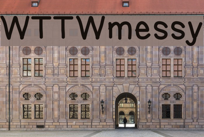 WTTWmessy Font examples
