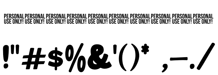 WUSH - Personal Use Font OTHER CHARS