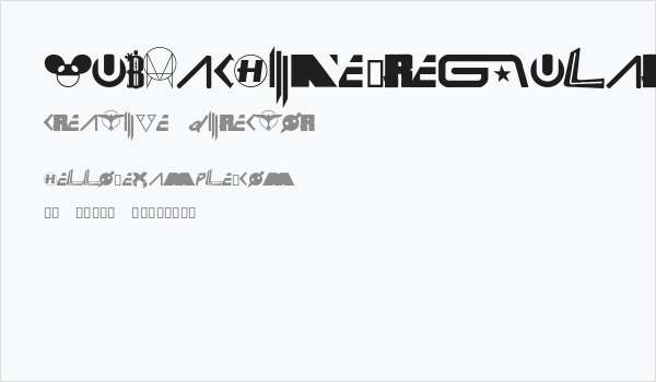 WubMachine-Regular Business Card