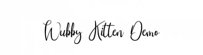 Wubby Kitten Demo  Descarca Fonturi Gratis