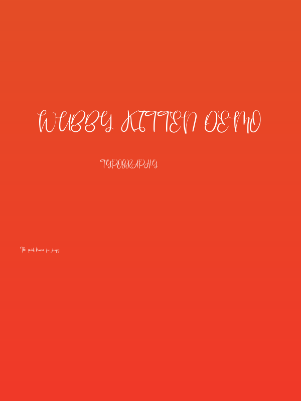 Wubby Kitten Demo Poster