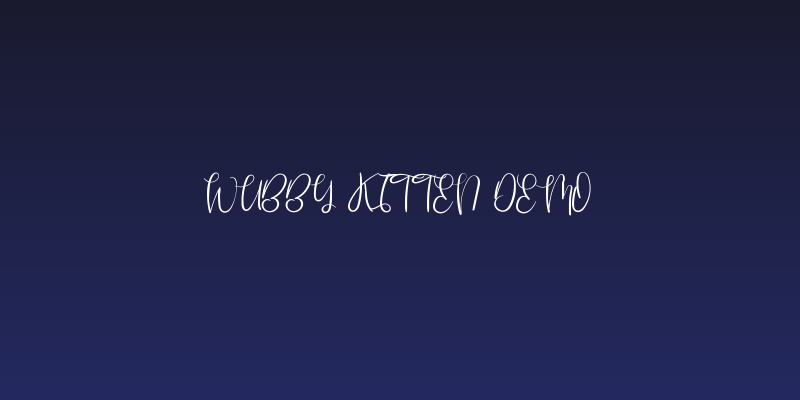 Wubby Kitten Demo Social Header