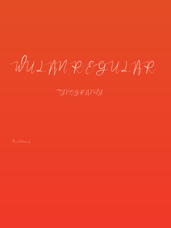 Wulan Regular Poster