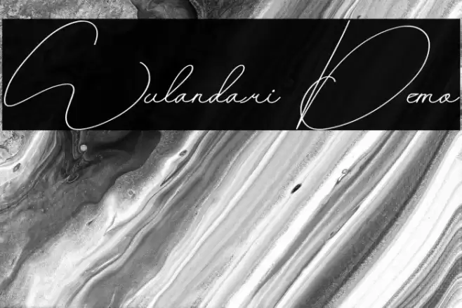 Wulandari Demo Schriftart examples