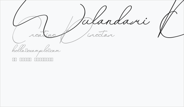 Wulandari Demo Business Card