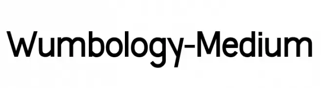 Wumbology-Medium  フリーフォントのダウンロード