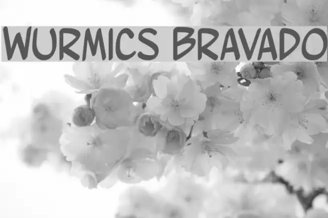 Wurmics Bravado Font examples