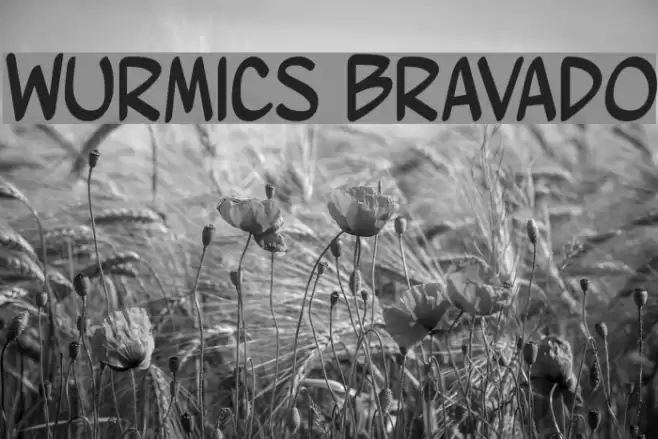 Wurmics Bravado Font examples