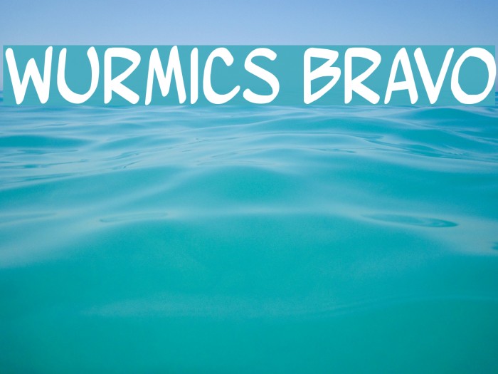 Wurmics Bravo Font examples