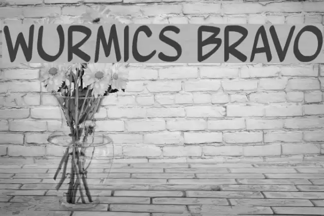 Wurmics Bravo Font examples