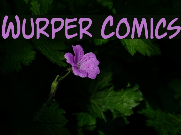 Wurper Comics Font examples