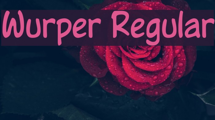 Wurper Regular Font examples