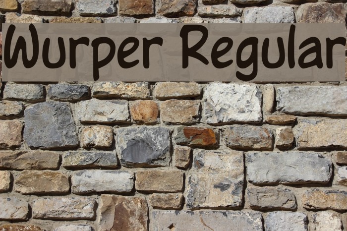 Wurper Regular Font examples