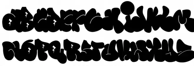 Wushand Graffiti Шрифта ВЕРХНИЙ