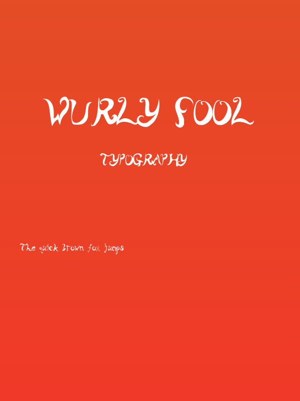 wurly fool Poster