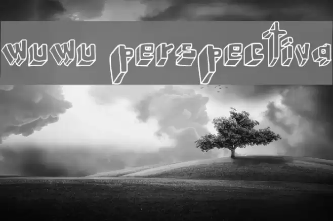 wuwu perspectiva Font examples