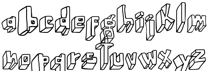 wuwu perspectiva Font LOWERCASE