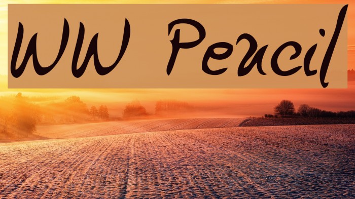 WW Pencil Schriftart examples