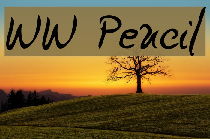 WW Pencil Schriftart examples
