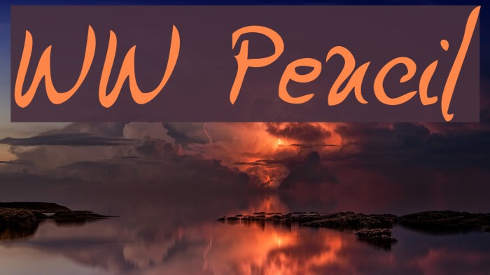 WW Pencil Schriftart examples