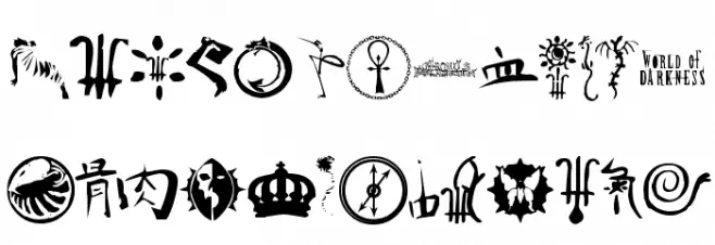 WW Vampire Sigils خط أحرف كبيرة