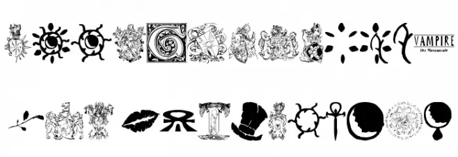 WW Vampire Sigils फ़ॉन्ट लोअरकेस