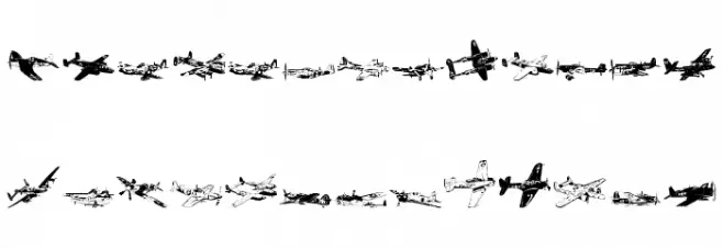 WW2 Aircraft Шрифта ВЕРХНИЙ