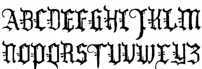 WW2 Blackletter HPLHS Schriftart Groß