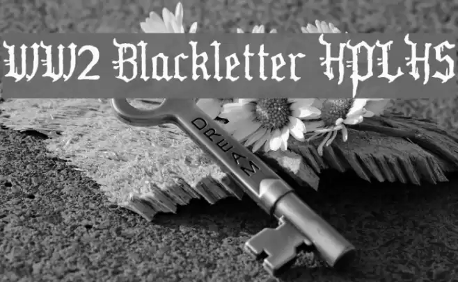 WW2 Blackletter HPLHS Font examples