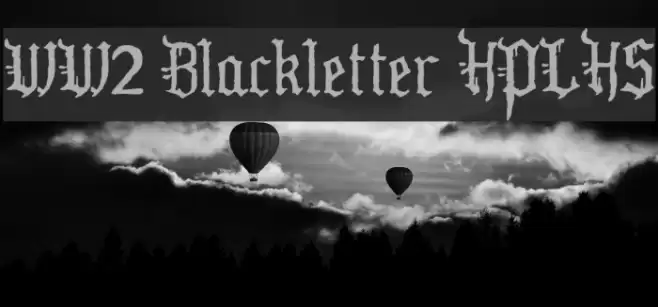 WW2 Blackletter HPLHS Font examples