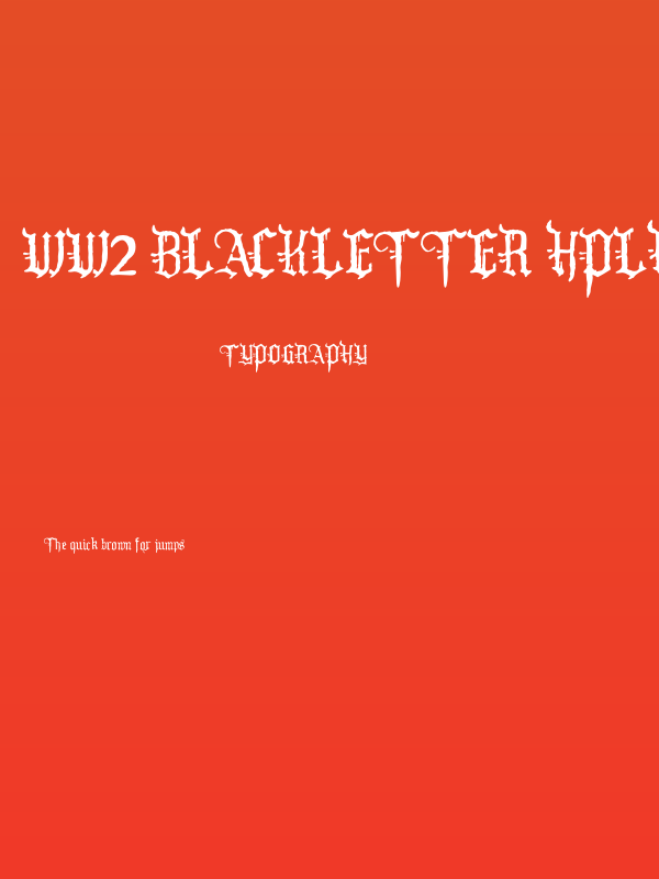 WW2 Blackletter HPLHS Poster